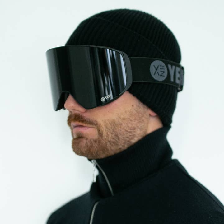 APEX magnetic ski snowboard goggles - midnight black for wholesale on Faire2
