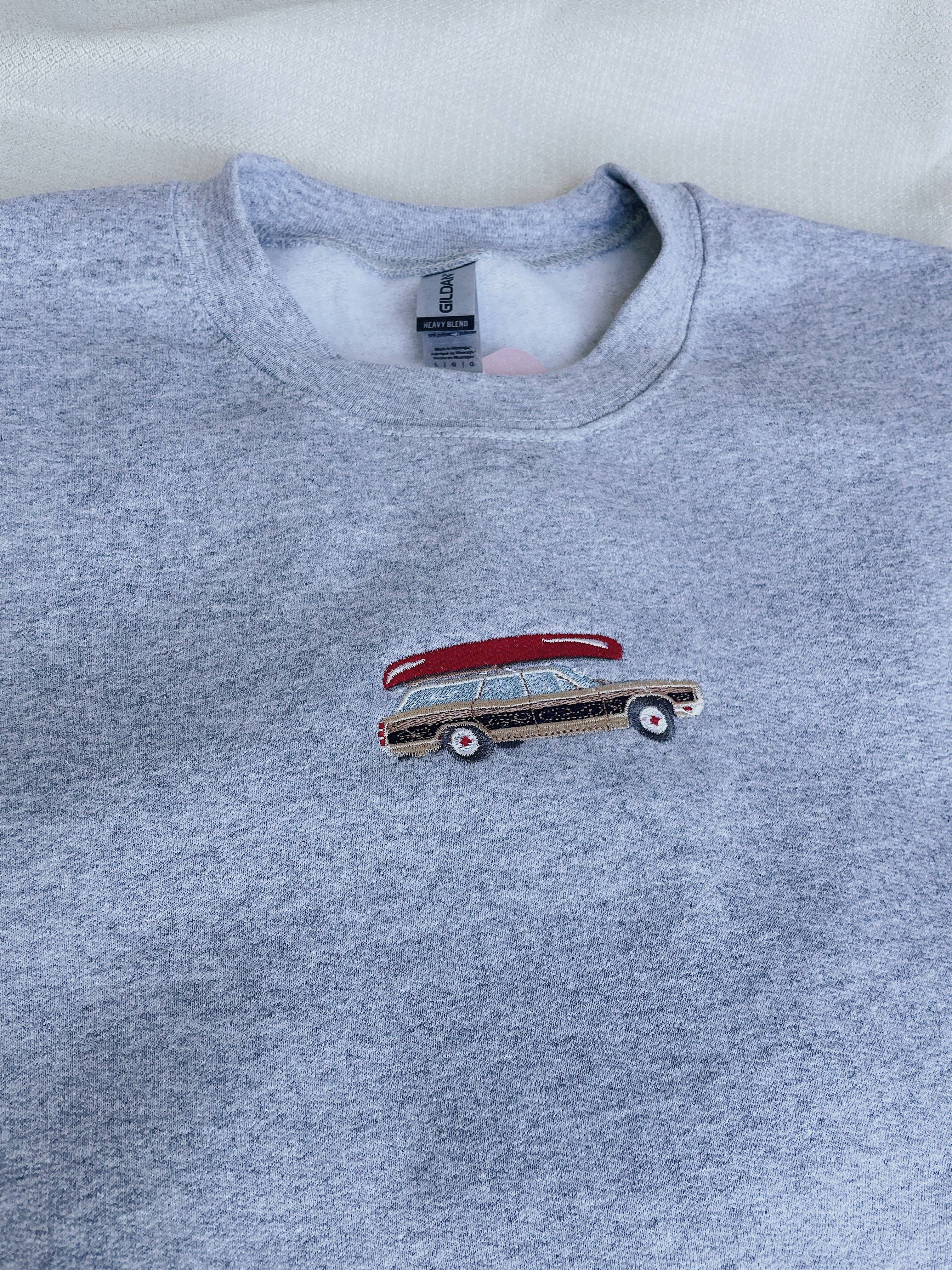 Molly Louise Shop – Sweatshirt - Mulher por atacado – Sweatshirt Carro Vintage Bordada2