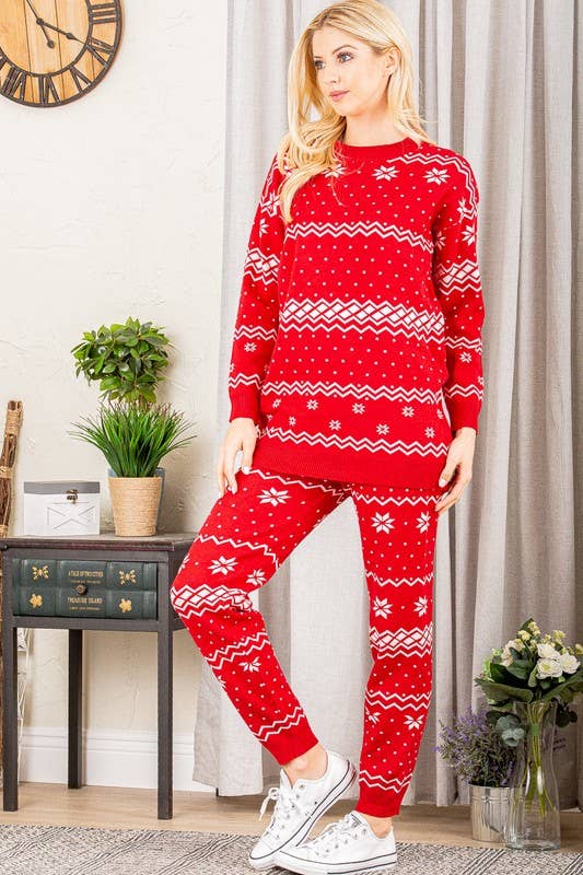 RED WP1001L CHRISTMAS SNOWFLAKE PRINT for wholesale on Faire5
