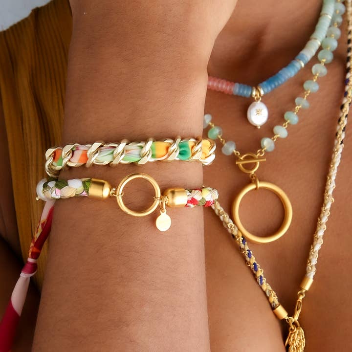 Catherine Page Jewelry - Wholesale Woven/Braided Bracelet - Ibiza Bracelet in Lagoon2