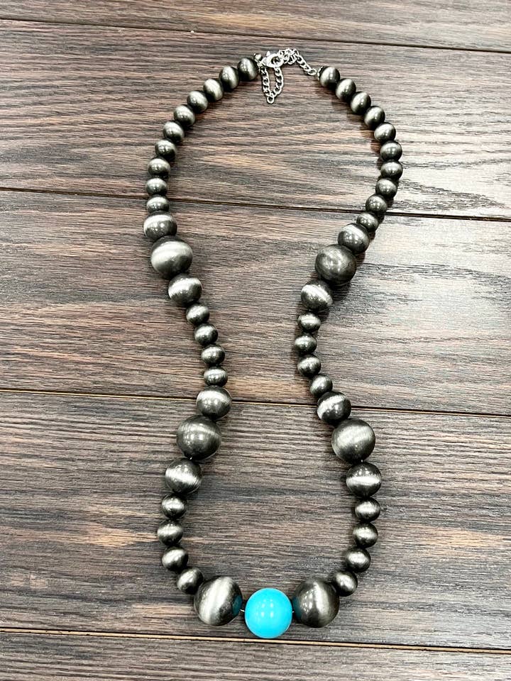 739241, Handmade Very-Very-Big Navajo Bead Necklace for wholesale by ISAC Trading Inc
