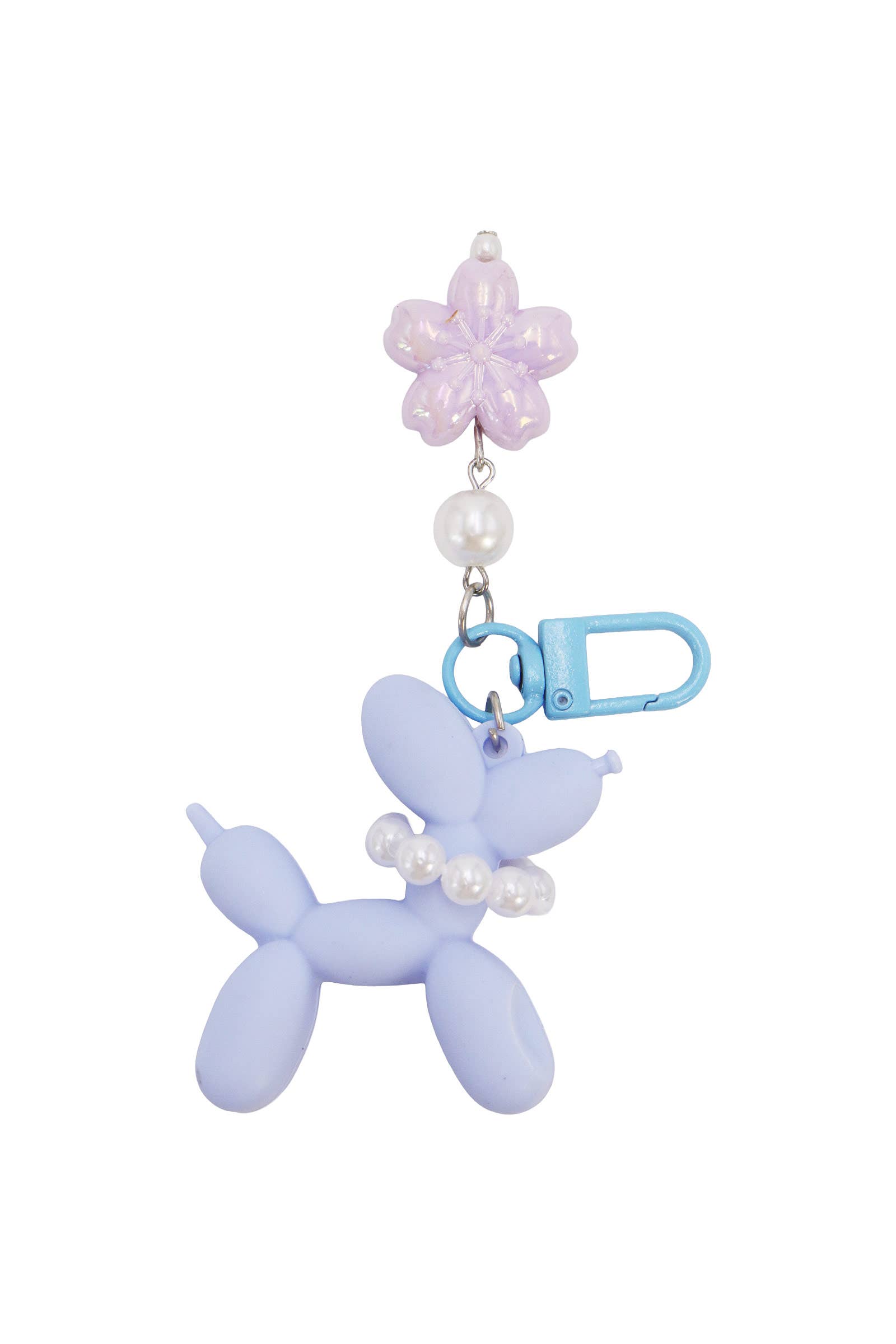 ASSORTED Matte Balloon Dog Pearlescent Resin Key Chain for wholesale on Faire5