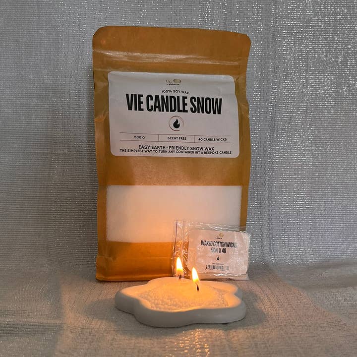 VIE - Wholesale Craft Supplies - Vie Candle Snow, 500g, 40 Candle Wicks
