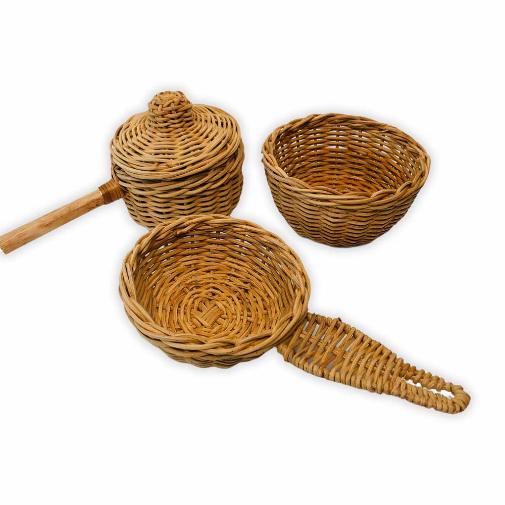 GreenWave - Wholesale Toy set – Kids - handmade rattan wicker cooking set for kids2