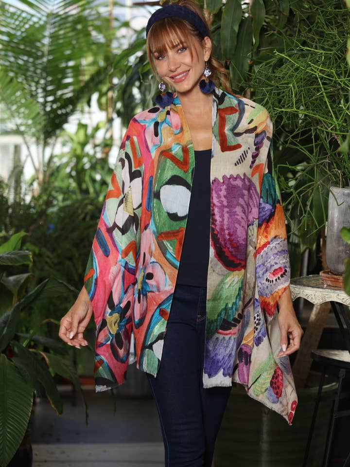 Urban Floral Cotton Modal Scarf for wholesale by KikiSol