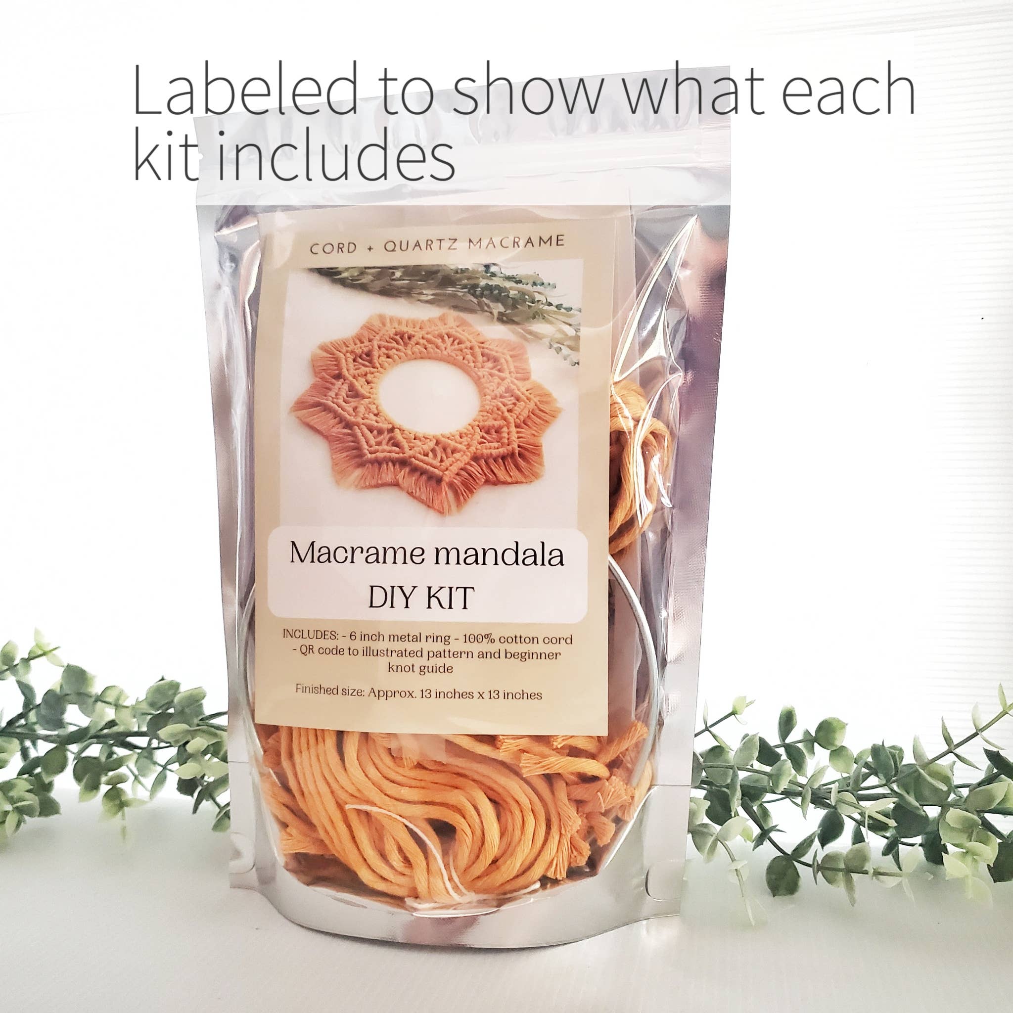 Cord + Quartz - Wholesale Doe-het-zelf-knutselset - Doe-het-zelf macramé mandala wandhanger set10