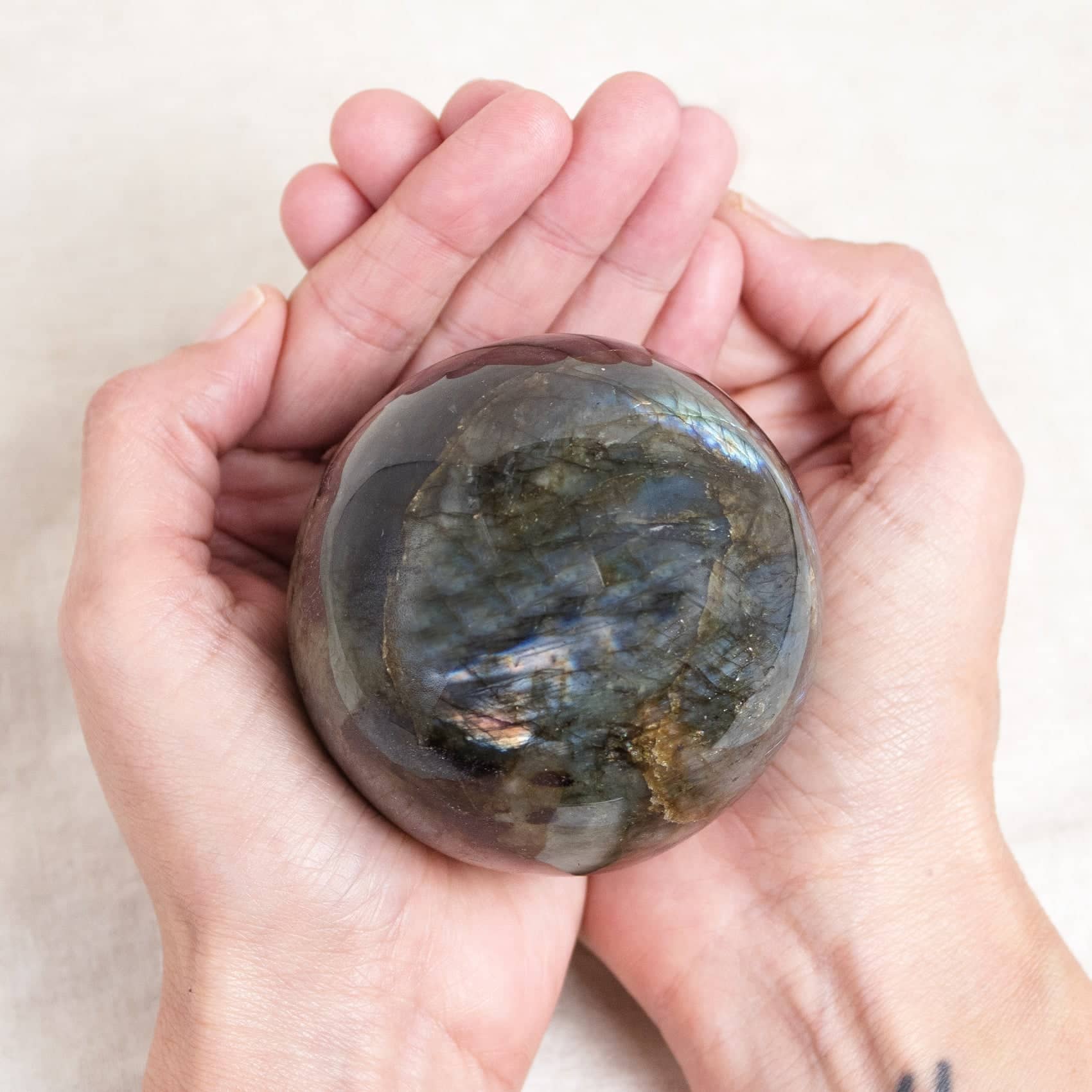 Tiny Rituals - Wholesale Spiritual Stone/Crystal - Labradorite Sphere - 1 of a Kind - Large - AAA Premium Quality1