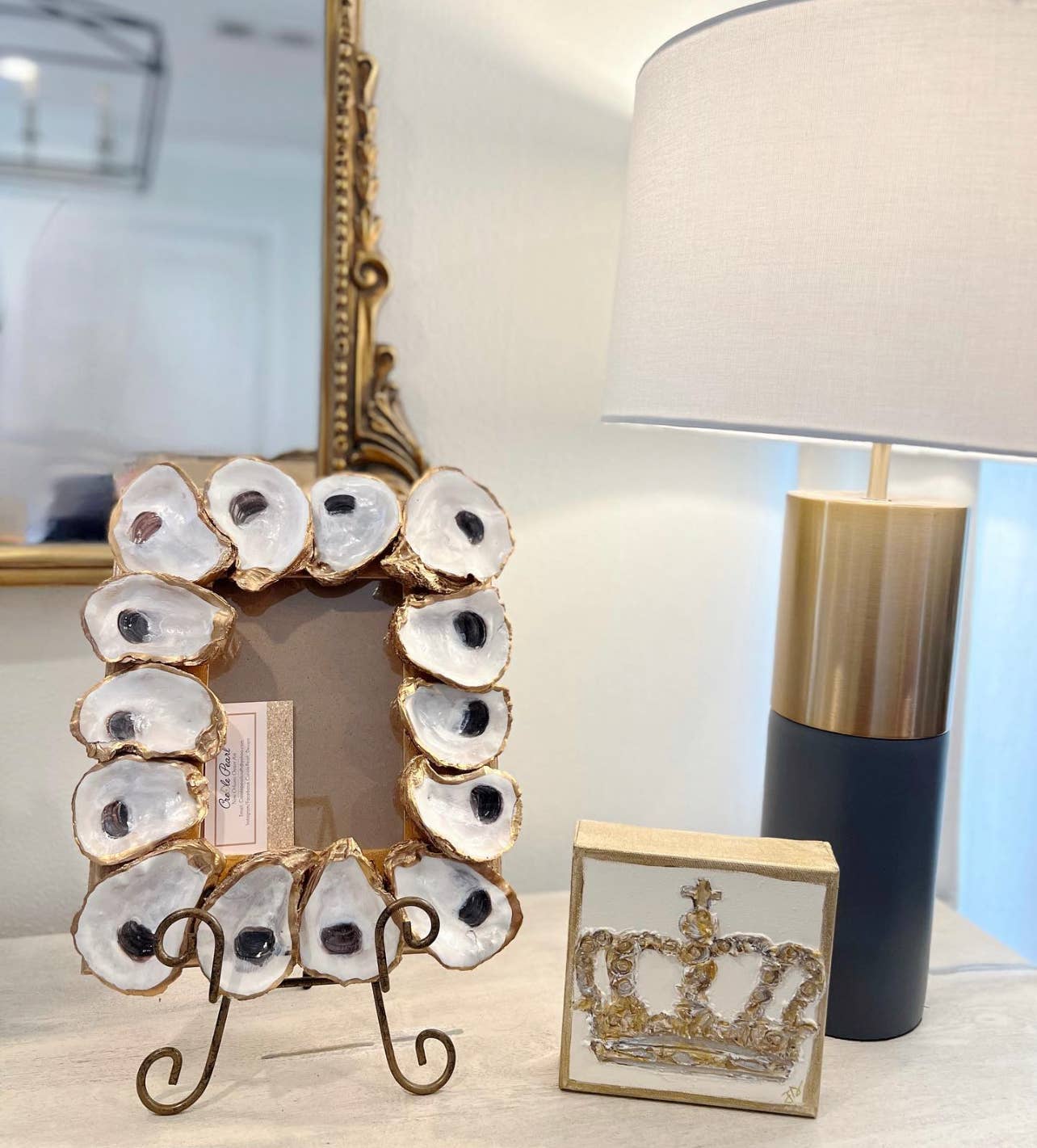 Creole Pearl Designs – Engroshandel Billedramme – 5x7 billedramme med østersskaller1