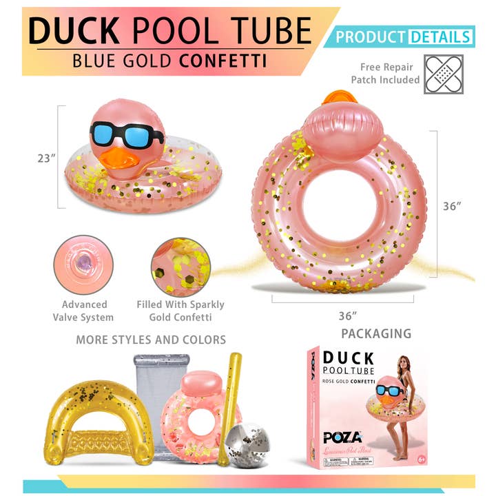 Cota Global - Wholesale Inflatables - Pool Float - Duck Pool Tube - Rose Gold1