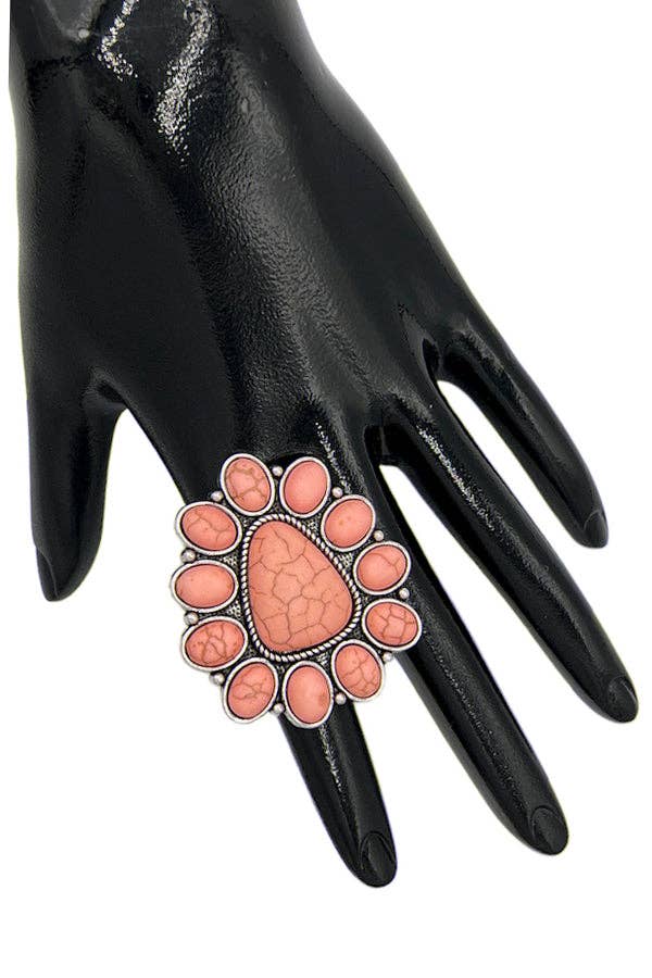 Andrea Bijoux - Wholesale Cocktail/Statement Ring - Gemstone Cuff Ring6