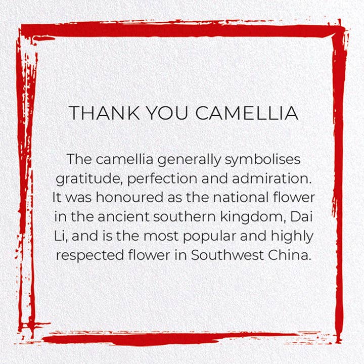 Ezen Trade - Wholesale Bedanktkaartje - THANK YOU CAMELLIA: Japanse wenskaart3