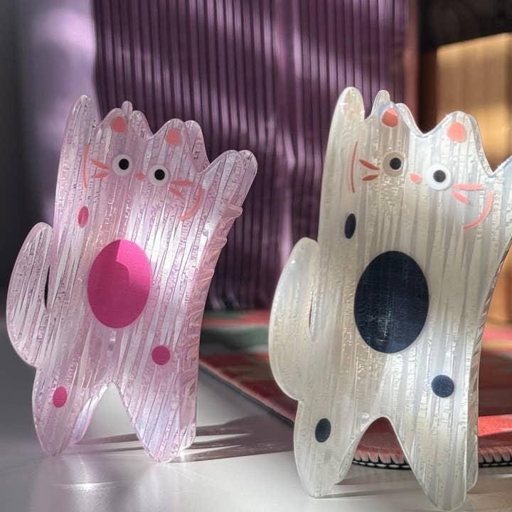 Whimsical Cat Claw Clips for wholesale by CrescentCatCo
