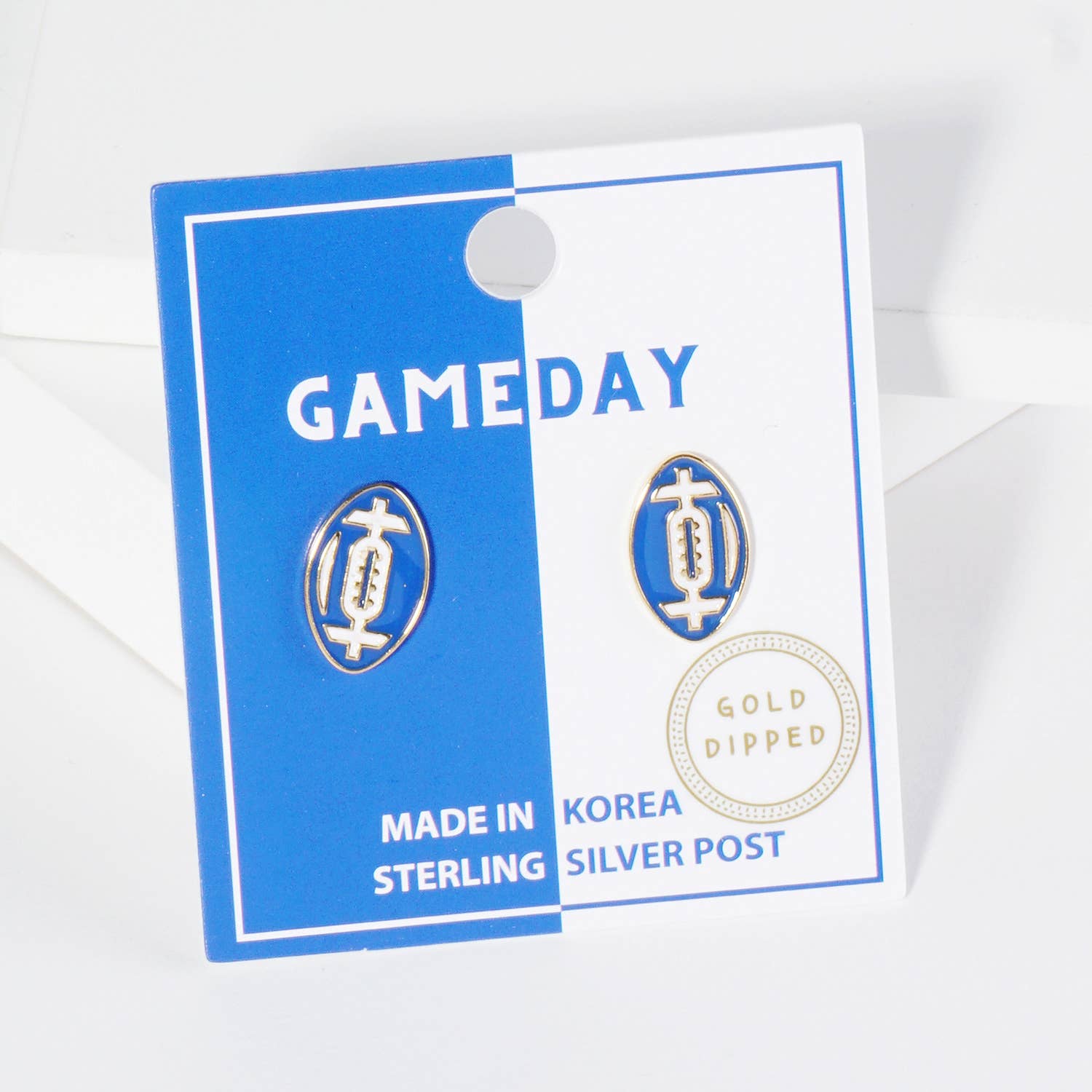 Lou & Co - Wholesale Stud/Post Earrings - Enamel Football Stud Earrings3