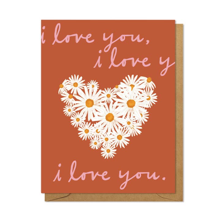 Carte de vœux Love You a Lot ; Daisy Heart pour la vente par Joymark Studio