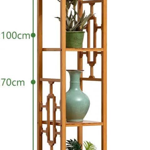 everythingbamboo - Wholesale Plant pot stand - Premium Bamboo Wooden Plant Stand Decoration Shelf Carved Storage Elegant13