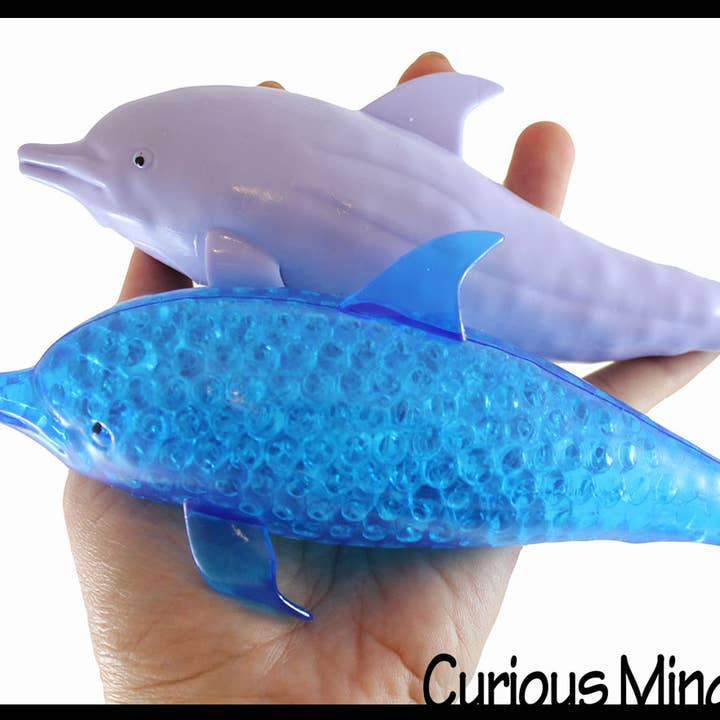 1 Dolphin Water Bead Filled Squeeze Stress Ball - Sensory, for wholesale by Curious Minds Toys