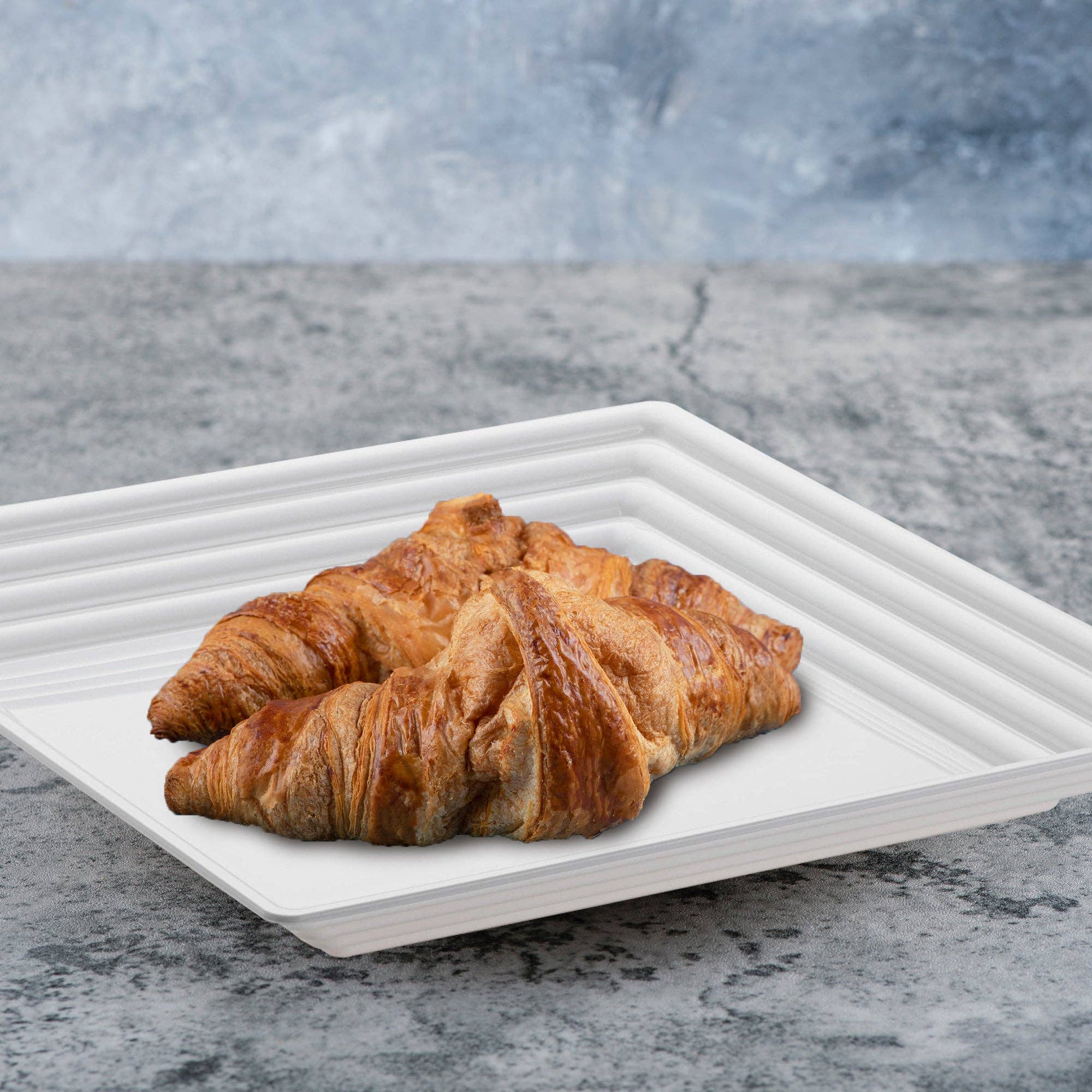 Smarty had a Party - Wholesale Serving Tray - 16" x 16" White Groove Rim Plastic Serving Trays - 24 pcs11