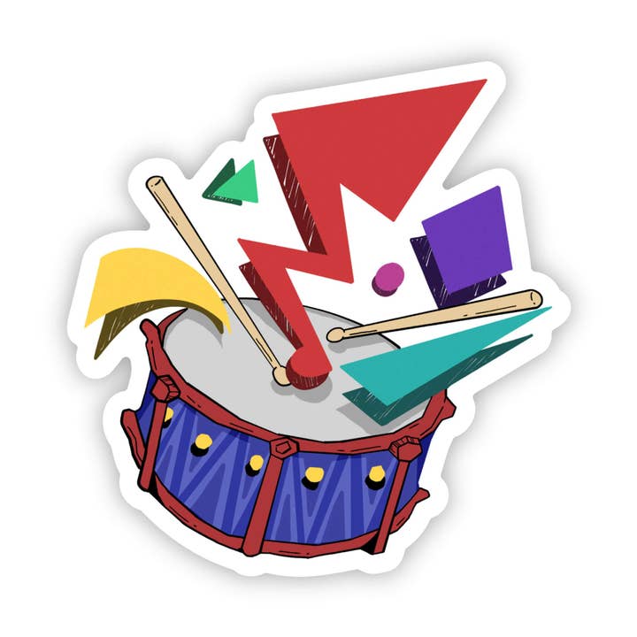 Drum music sticker for wholesale by Big Moods