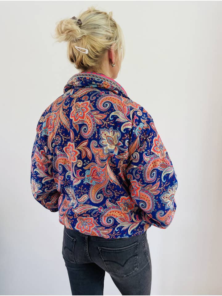 Emma's Emporium - Vente Bombers – femme - AW02 : Vestes bombardier doublées en polaire Sari - Paisley19