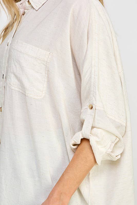 Wholesale Button Down Shirts Casual Oversized Long Sleeve for your