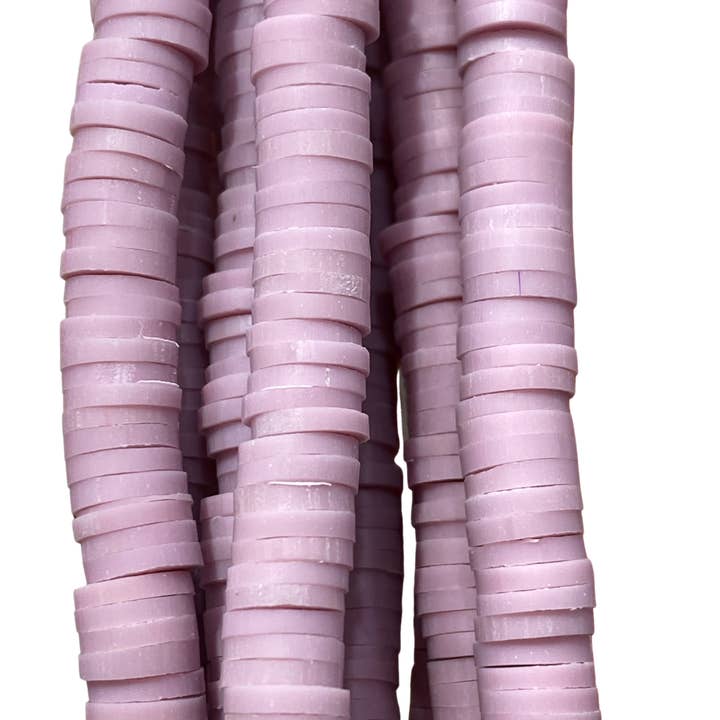 Disco Heishi de color violeta claro - Perlas de arcilla para venta al por mayor de The Bead District