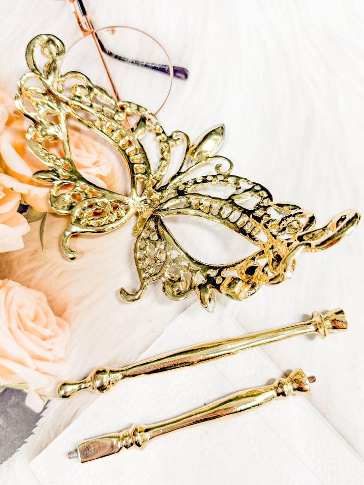 Happy Dream Gifts - Wholesale Verkleedkleren - Dames - Kristallen masker met stok, Prom masker, Met Gala maskerbal masker5