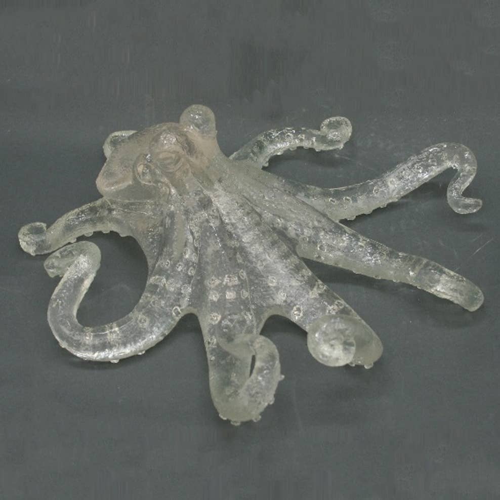 Modern Coastal by Contrast Inc. - Wholesale Decorative Tabletop Object - Extra Large Clear Octopus2