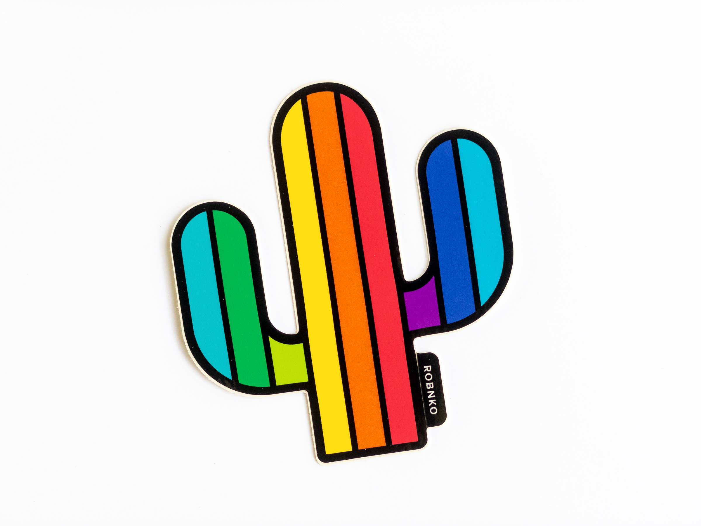 ROBNKO - Vente Autocollant - Autocollant rétro cactus