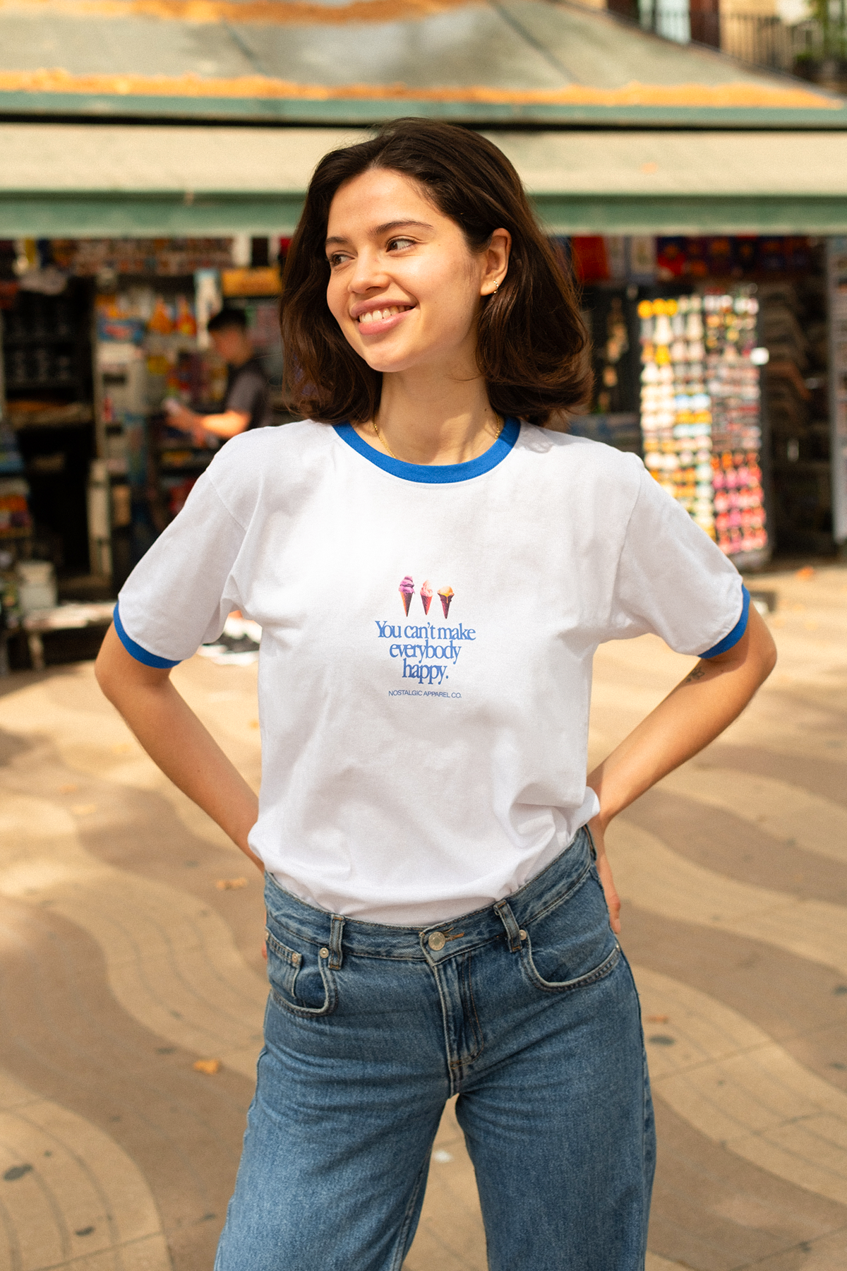 Nostalgic Apparel - Wholesale Screen Printed T-Shirt - Unisex - You Are Not an Ice Cream | Ringer Tee4