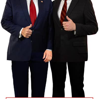 AAHS Enterprises - Wholesale Cutouts - TRUMP WITH JD VANCE CARDBOARD CUTOUT- 6FT