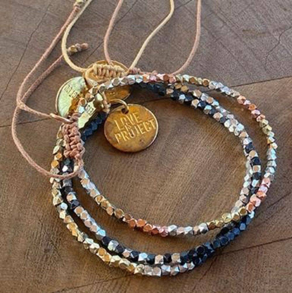 Love Is Project - Vendita all'ingrosso Bracciale con perline - Bracciale Kali Ombre - oro/argento/champagne6