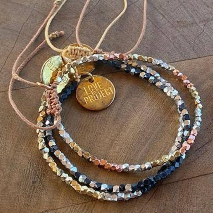 Love Is Project - Vendita all'ingrosso Bracciale con perline - Bracciale Kali Ombre - oro/argento/champagne6