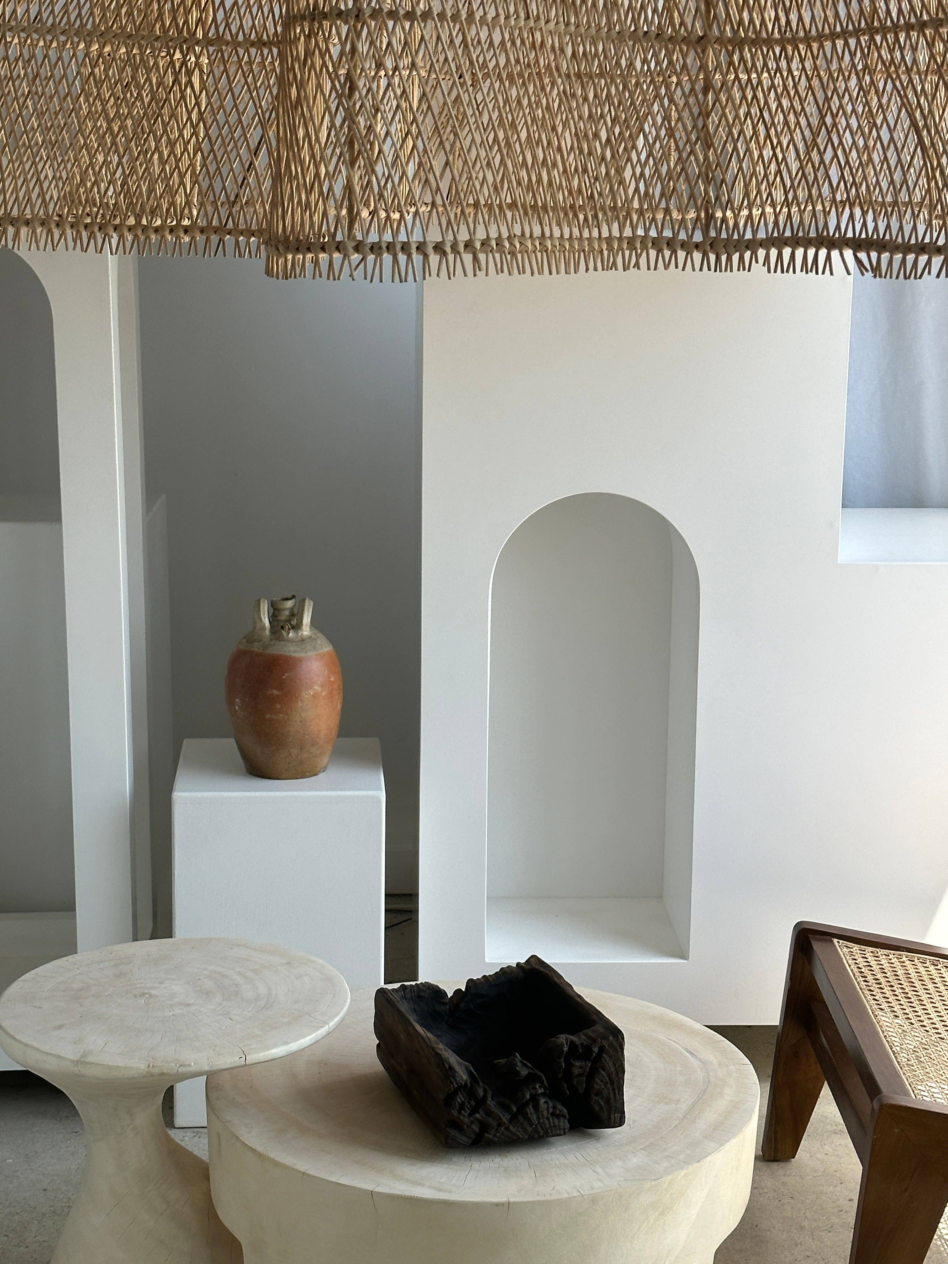 Office Objets - Wholesale Chandelier/Hanging Light - Immense rattan suspension in the shape of a flower, tulip, corolla H:1m; D:1m5097