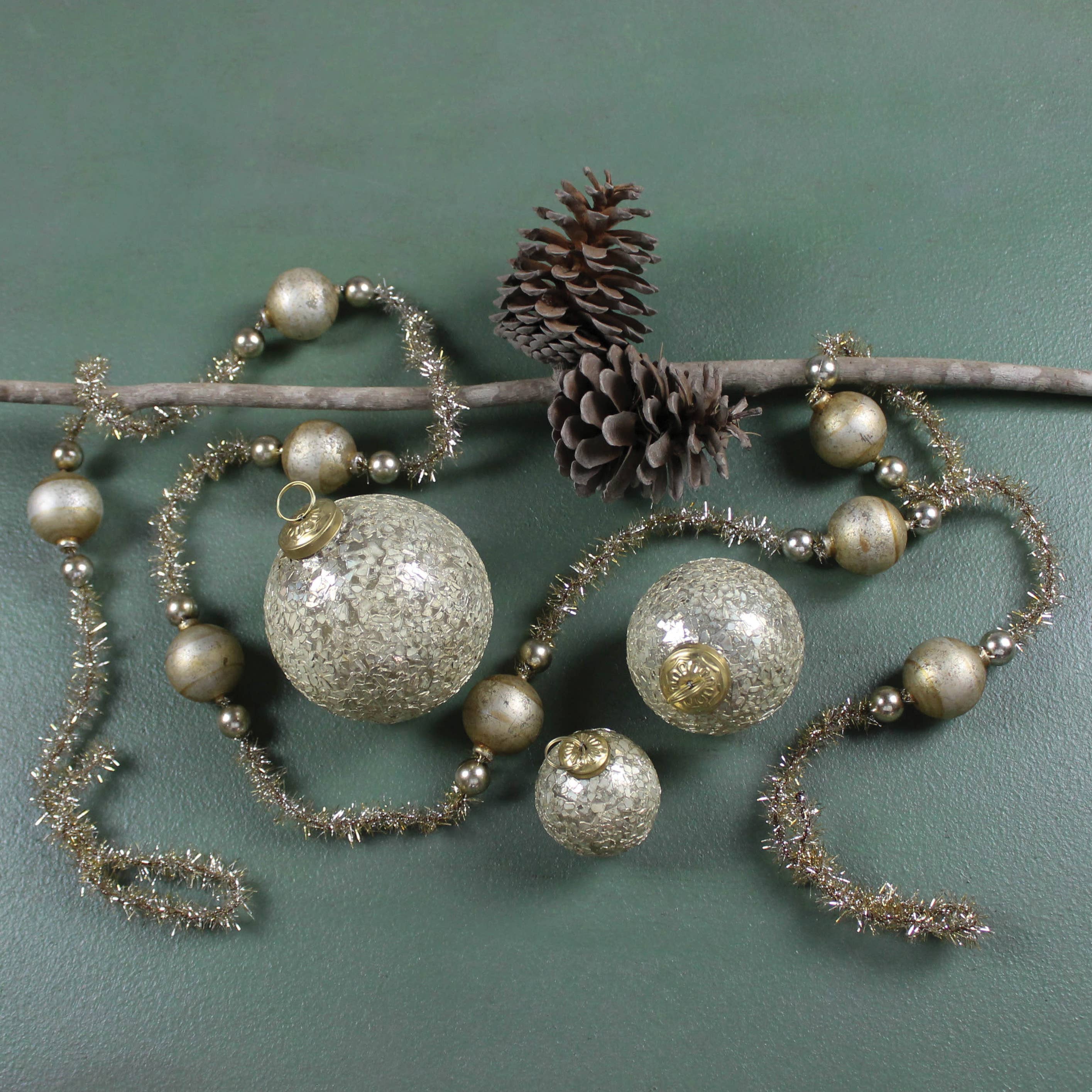 HomArt - Wholesale Bunting/Garland - Glass & Tinsel Garland, Gold0