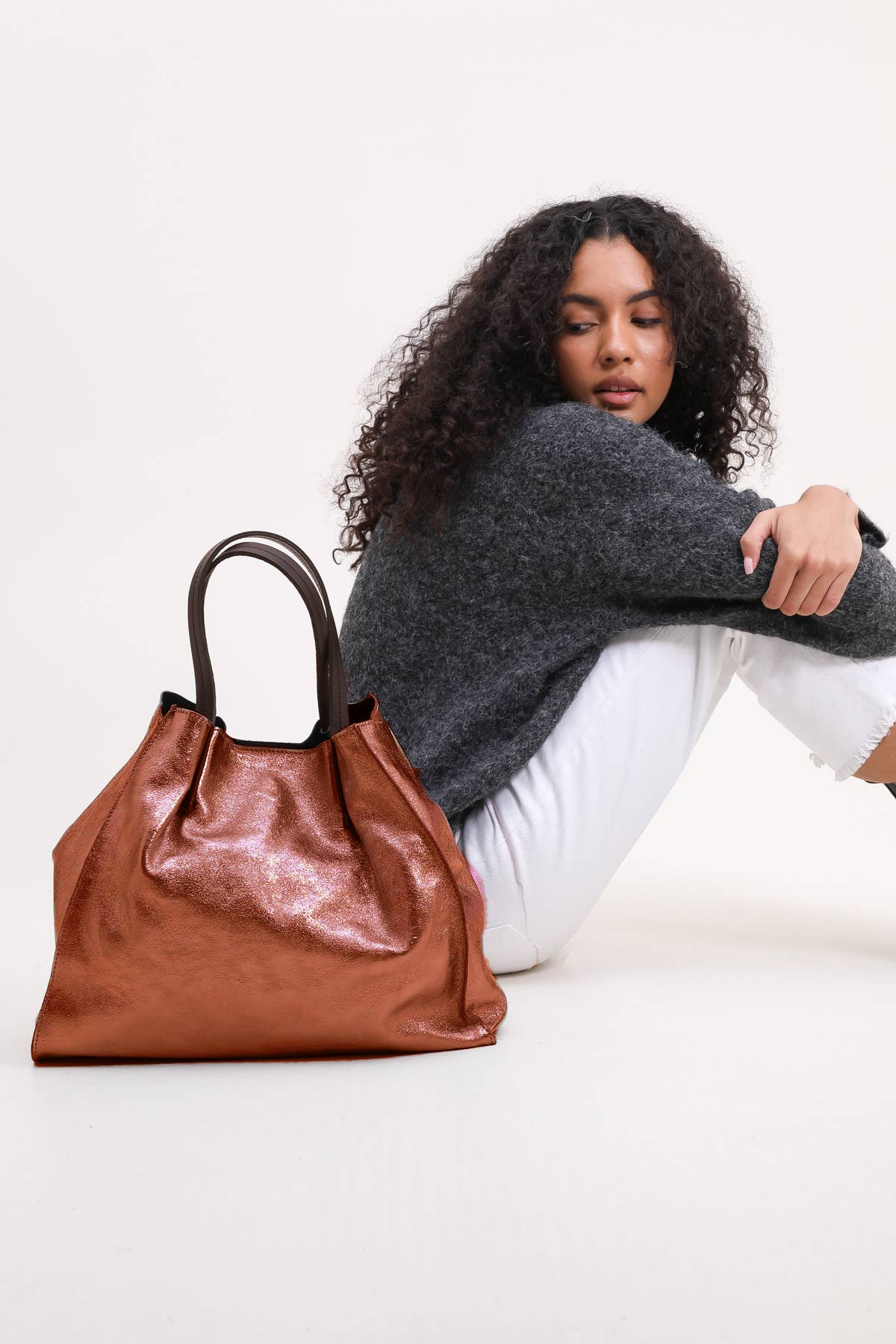 Cherry Paris - Wholesale Top Handle Bag - Women's - ETHEL METAL Bag- 3965B9