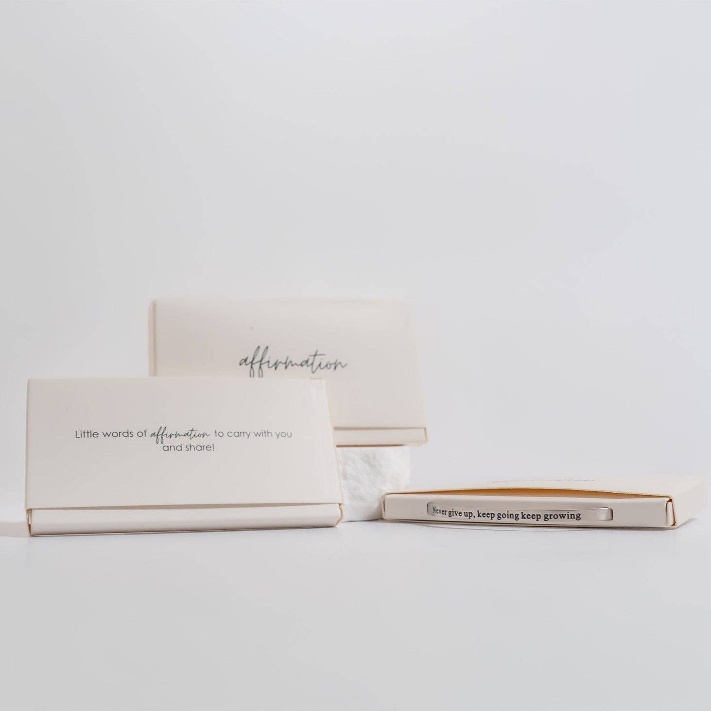 WJW - Wholesale Cuff Bracelet - 18K Gold PVD Never give up Engraved Bangle Bracelet7