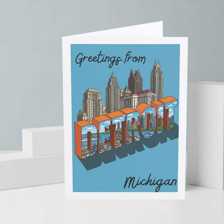 Skyline di Detroit | Solo perché - Carta per tutti i giorni per la vendita all'ingrosso da parte di Nefer Designer Candles & Home Decor