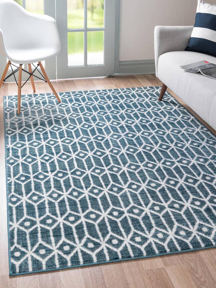 Geometric Matrix Trellis Diamonds Rug for wholesale by Rug Mart