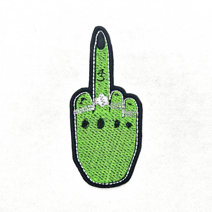 Junkyard Witch - Wholesale Patch - Witches Middle Finger Iron On Patch