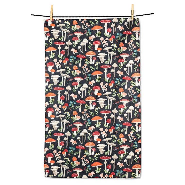 Mushrooms Kitchen Towel-17x29"L for wholesale by Abbott