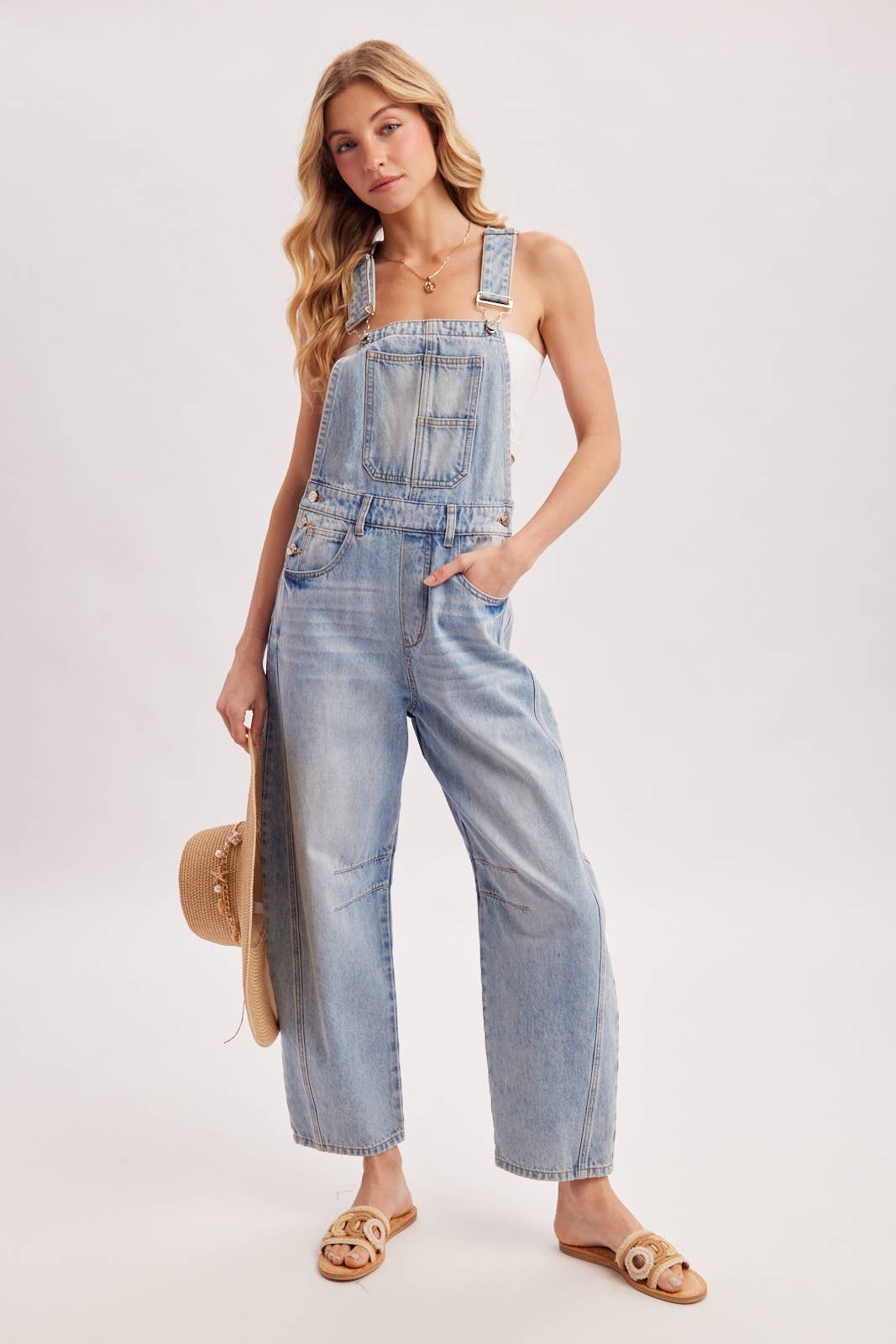 Bluivy - Wholesale Overalls - Women's - DENIM BARREL OVERALLS8