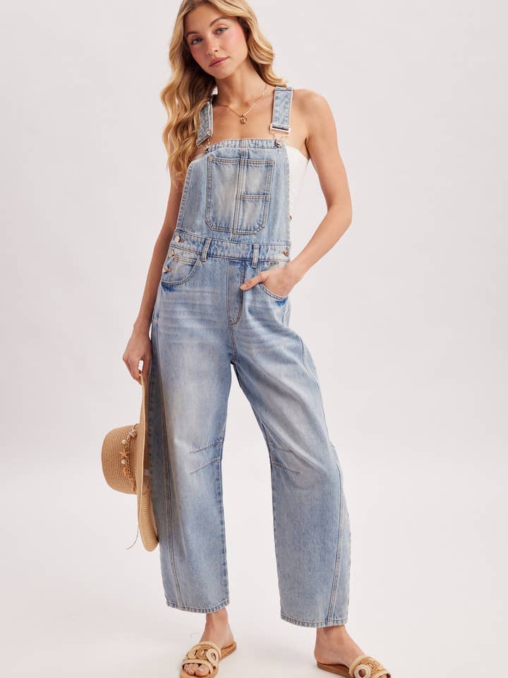 Bluivy - Wholesale Overalls - Women's - DENIM BARREL OVERALLS8