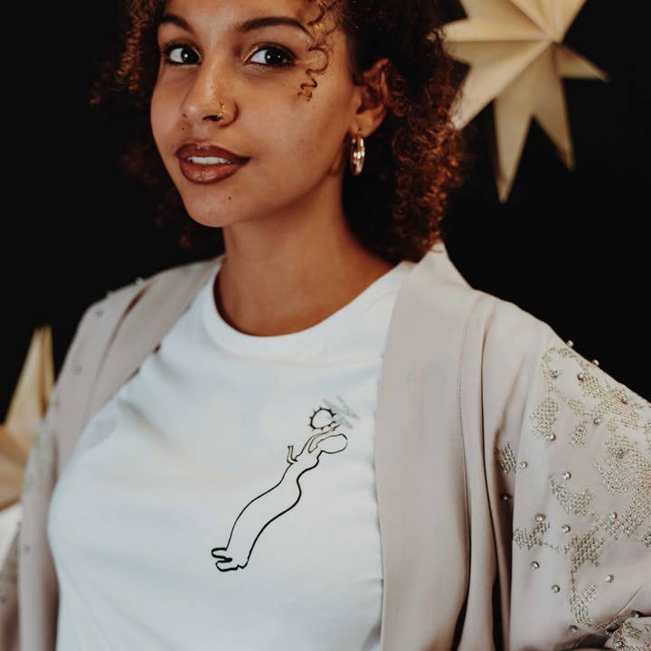 Brave Woman Tee (White) for wholesale by Origin Africa