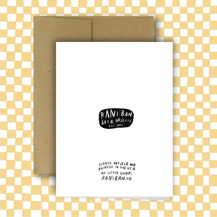 RANI BAN CO - Wholesale Love Card - WITH YOU ON A CRESCENT MOON Card