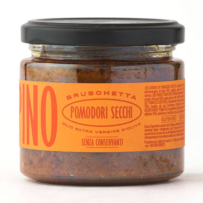 Famiglia Crispino – Engroshandel Sauce – BRUSCHETTA SOLTØRREDE TOMATER-190g-SPREADS I EVO- 100% ITA-VEG0