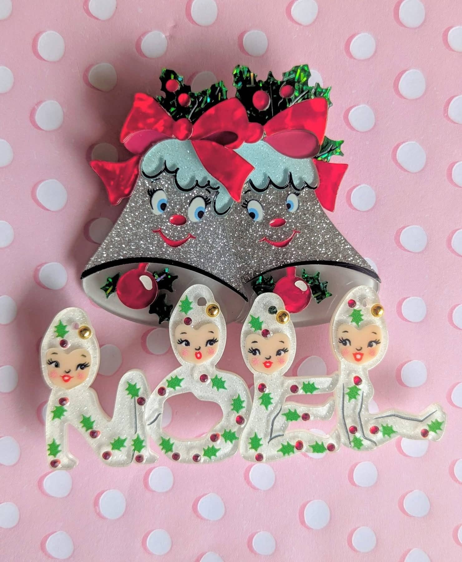 Lipstick & Chrome - Wholesale Brooch - Playful Pixies NOEL Brooch by 50's Vintage Dame x Lipstick & Chrome2