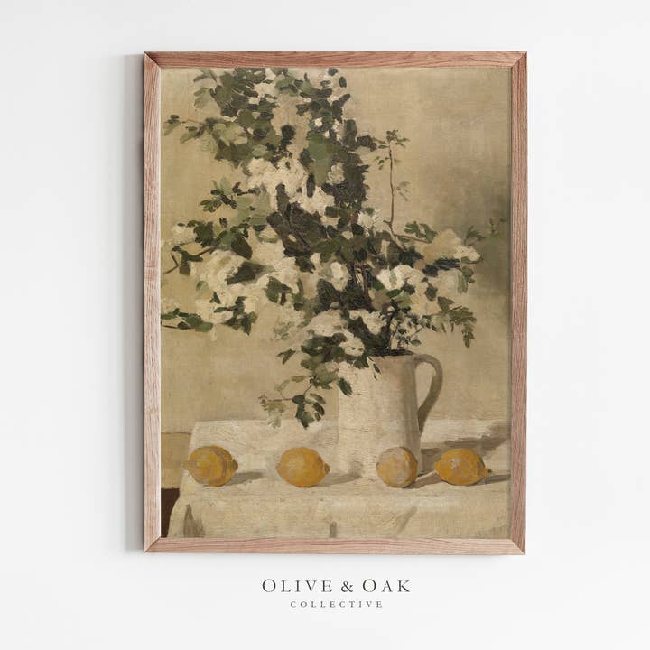 535. FLEURS ET CITRONS/Œuvre de cuisine/Impression murale pour la vente par Olive & Oak Collective