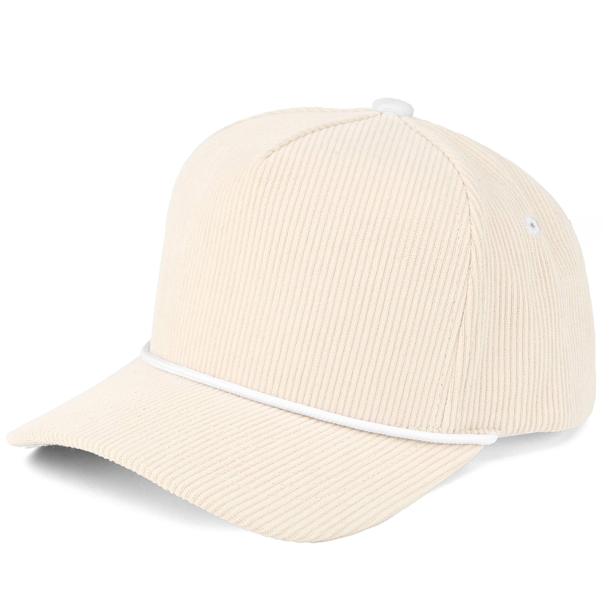 Hana - Wholesale Trucker Hat - Women's - C.C Solid Corduroy Snapback Trucker Cap with Rope0