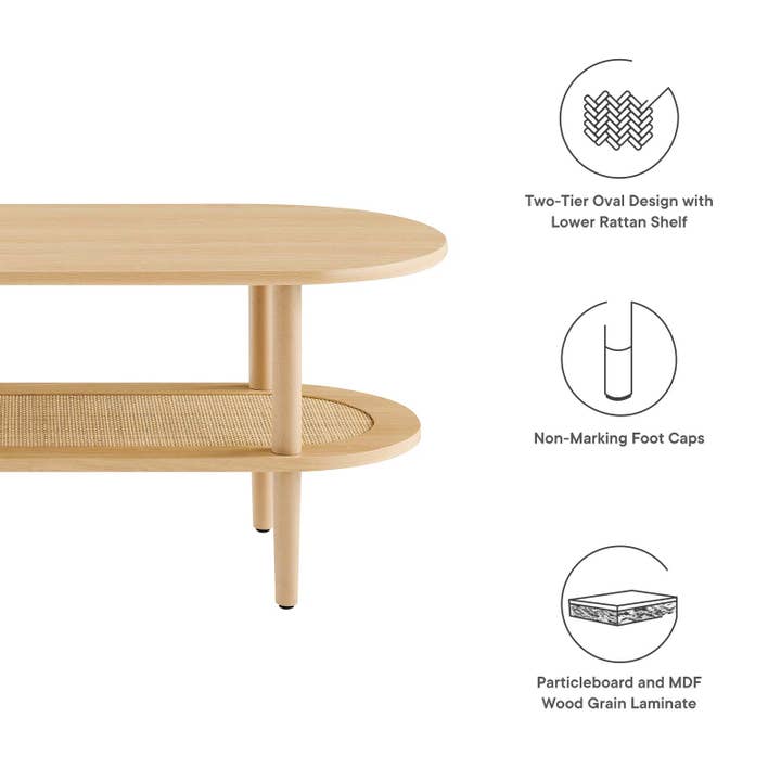Modway - Wholesale Coffee Table - Torus Oval Coffee Table