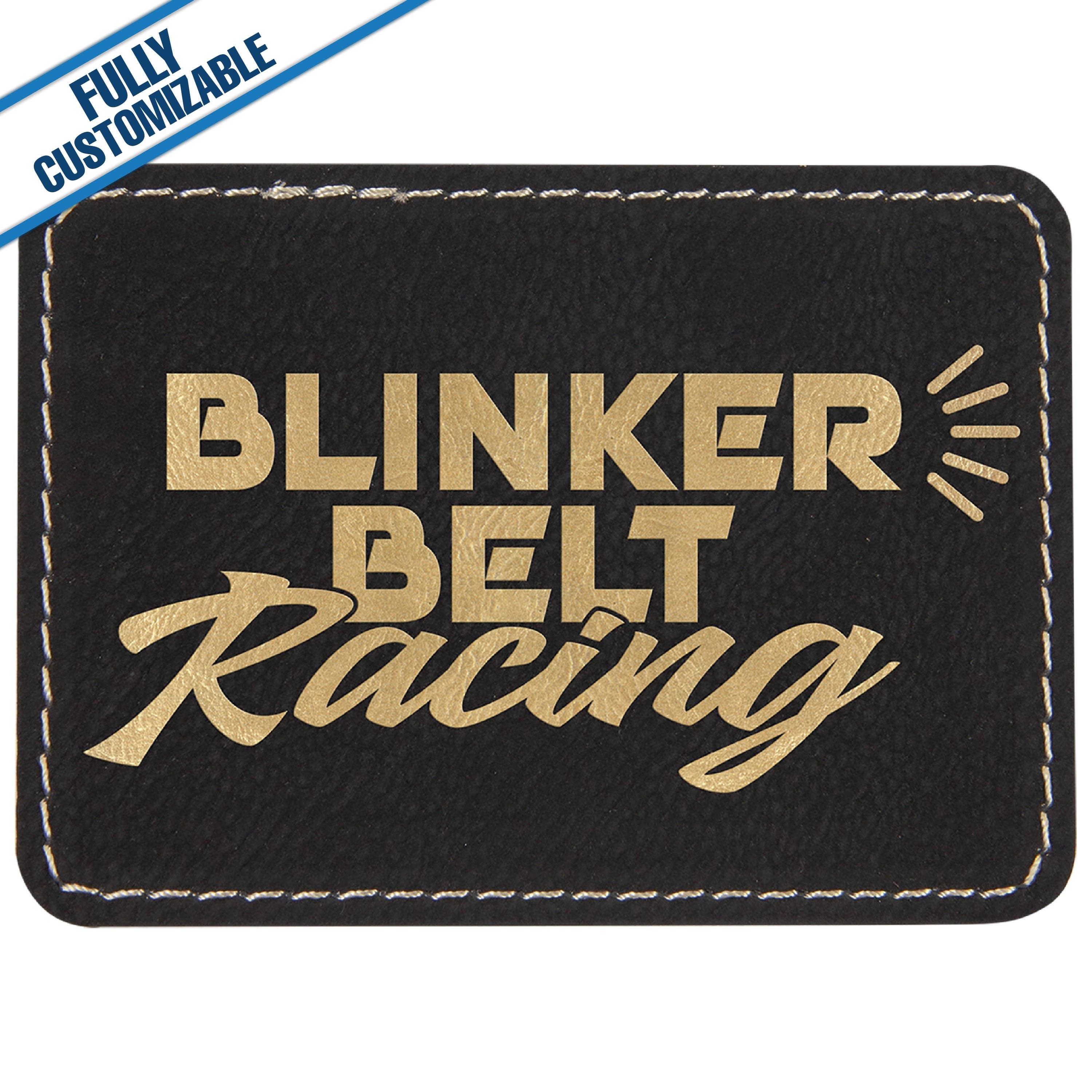 GiftWorksPlus - Wholesale Patch - Engraved Leatherette Rectangle Patch - Fully Customizable0